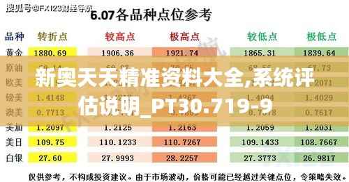 新奥天天精准资料大全,系统评估说明_PT30.719-9