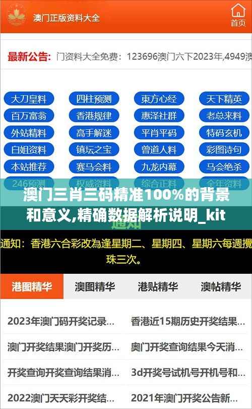 澳门三肖三码精准100%的背景和意义,精确数据解析说明_kit2.220