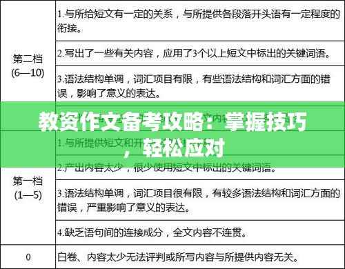 教资作文备考攻略:掌握技巧,轻松应对