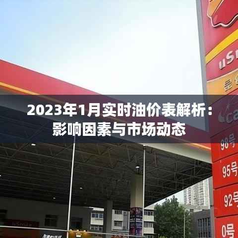 2023年1月实时油价表解析：影响因素与市场动态