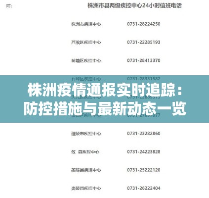 株洲疫情通报实时追踪：防控措施与最新动态一览