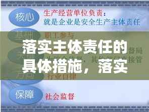 落实主体责任的具体措施，落实主体责任的体现 