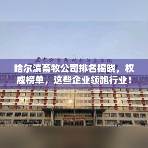 哈尔滨畜牧公司排名揭晓,权威榜单,这些企业领跑行业!