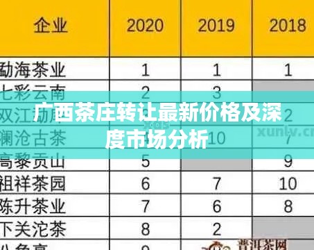 广西茶庄转让最新价格及深度市场分析