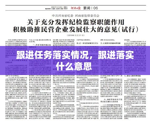 跟进任务落实情况，跟进落实什么意思 