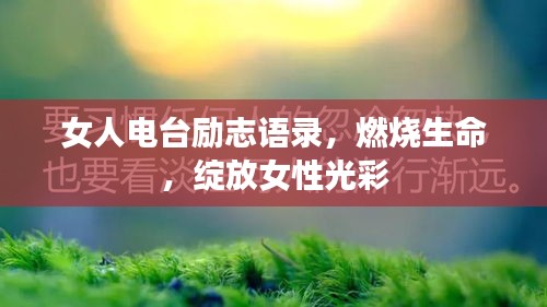 女人电台励志语录，燃烧生命，绽放女性光彩